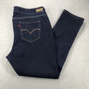 LEVIS 542 Jeans Womens Size 24 M Original Skinny Mid‎ Rise Dark Wash Denim 46x32
